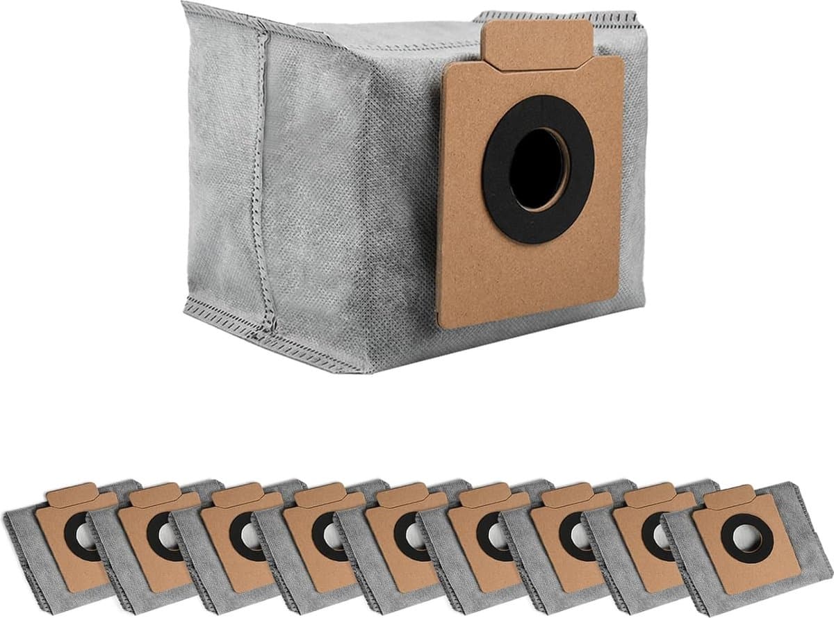 10 stofzakken voor Eufy Clean X8 Pro / X10 Pro Omni robotstofzuiger, geschikt voor zelfreinigend station, vervangende zak, accessoires, stofzuigerzakken, reserveonderdelen — afbeelding 1