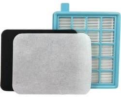 Multaparts® HEPA / Uitwasbaar motorfilter geschikt voor Philips | Afm. 12,7 x 14,7 x 3,6 cm | O.a. voor Philips PowerPro Active, PowerPro Compact* | Voor stofzakloze stofzuigers | Vervanger voor FC8058/01