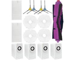 JGS Premium - Vervangende Onderdelen voor Ultra Stofzuiger - Rollerbostel, Zijborstel, Filter, Mop Pad en Stofzak - Set van 15 Stuks