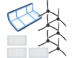 Vervangende onderdeelkit Geschikt voor ILIFE V3 V3s V5 V5s V5s pro Robot Stofzuiger, 1 Primaire Filter+3 Filters+6 Zijborstels