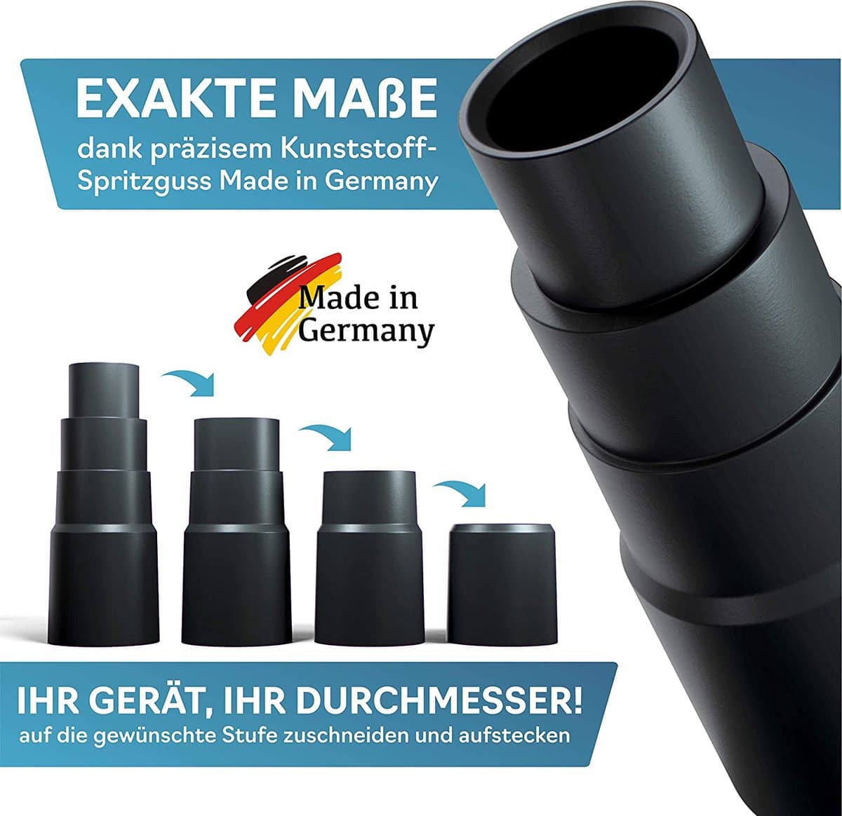 Stofzuiger verloopstuk universeel adapter aansluiten gereedschap — afbeelding 1