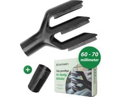 EasySwift Opzetstuk 60-70mm - Jaloezieën Reiniger - Lamellen reiniger - Stofzuiger Accessoires - Stofvrij - Universeel - Zwart (Alléén geschikt voor lamellen van 60 tot 70mm)