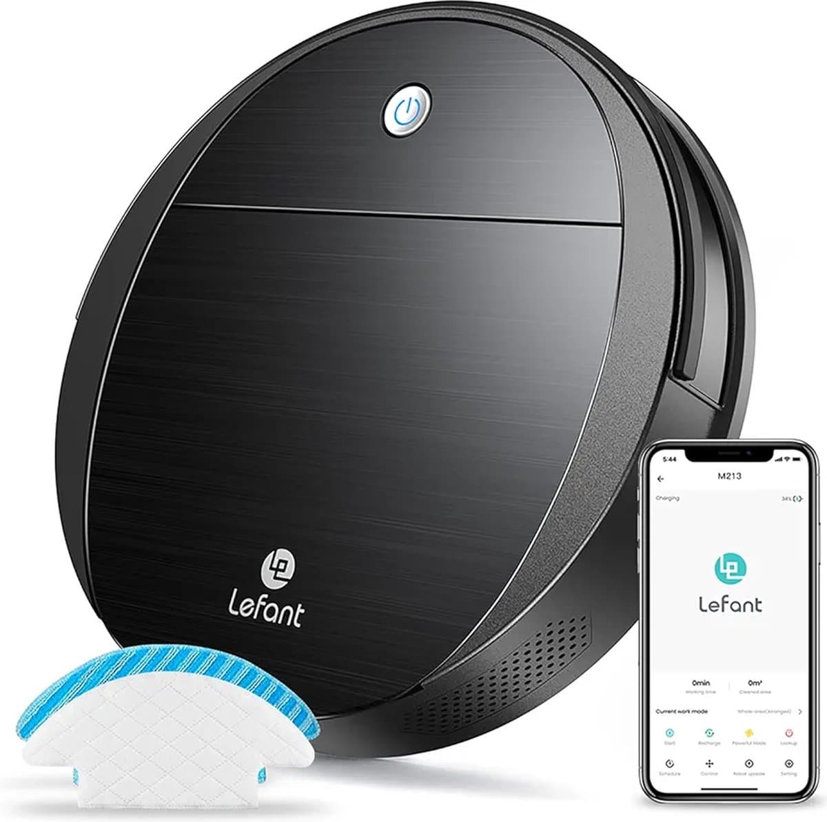 Robot Vacuum Cleaners - Lefant 2-in-1 Robot Vacuum Cleaner with Mop Function - 2200pa Powerful Suction - Automatic Self-Charging Intelligent Vacuum Robot - Ideal for Animal Hair/Hard Floor/Low Pile Carpet — afbeelding 1