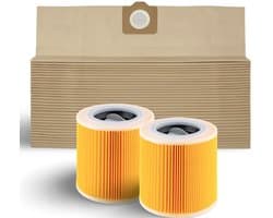 DEGG® - Mega Set – 20 Stofzuigerzakken + 2 Patroonfilters | Geschikt voor Kärcher WD3 / MV3 Serie | Bespaar op onderhoud – Vervangt 6.959-130.0 & 6.414-552.0