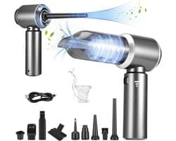 Draagbare Stofzuiger 15000 Pa - 4-in-1 Draadloze Accu Stofblazer voor Auto en Huisdierharen