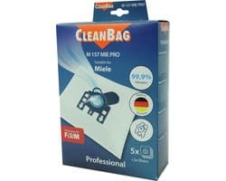 CleanBag Professional stofzuigerzakken 5 stuks - Geschikt voor Miele S241-256i, S290-S299, S300i-S399, S500-S578, S700-S799, S4000-S4999, S6000-S6999, Compact C1, Compact C2 & Complete C1 - FJM - Inclusief 2 filters - Alternatief