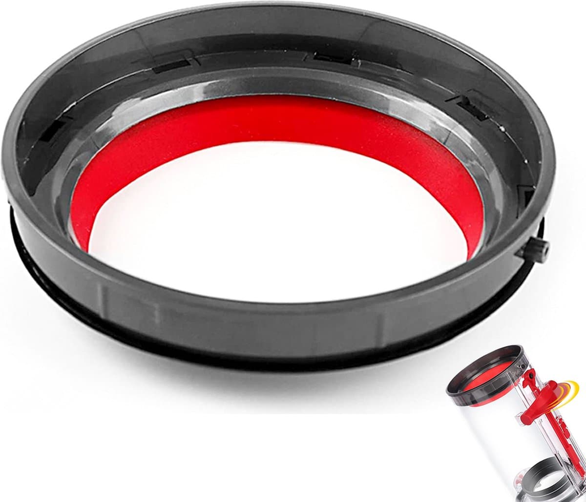 Deksel cover klep geschikt voor Dyson V10 - Afdichtring - Vervanging onderdeel sluiting - stofzuigerreparatieonderdeel — afbeelding 1