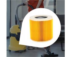 LUCHTFILTER + MONTAGEKAP vervanging VOOR KARCHER STOFZUIGER - FILTERVERVANGING 6.414-552.0 voor KARCHER MV2 MV3 WD2 WD3 SE4001