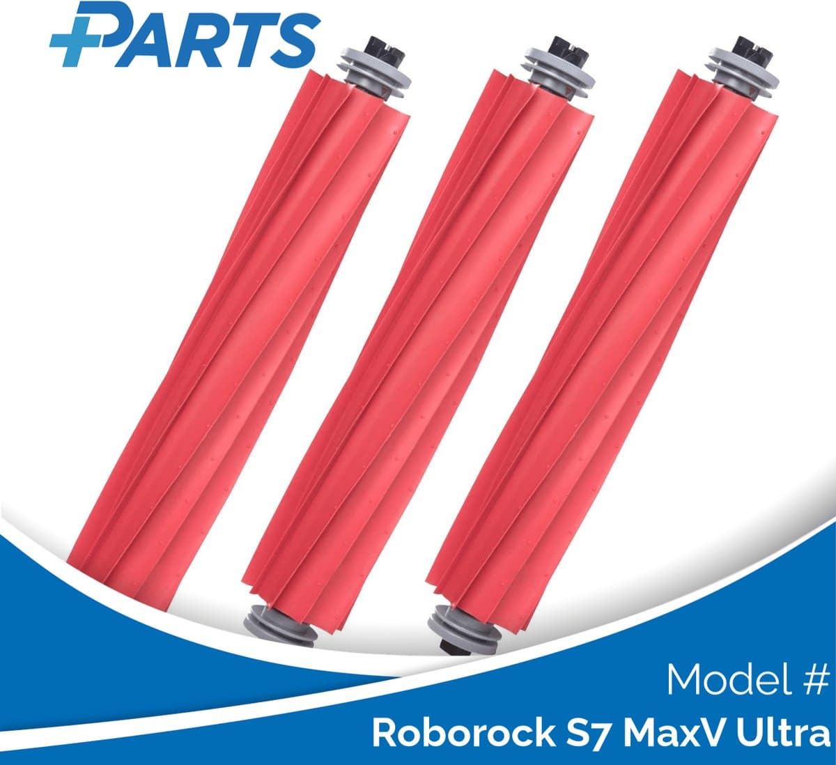 Roborock S7 MaxV Ultra Borstels (3 Stuks, Plus.Parts® alternatief voor 8.02.0079) — afbeelding 1