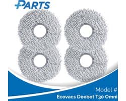 Ecovacs Deebot T30 Omni Dweilpads (4 Stuks, Plus.Parts® alternatief voor 201-2425-10B0)