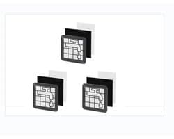 3 sets filters - Voor Philips 2000 Series XB2022 XB2023 XB2042 XB2062 XB2122 XB2123 XB2125 XB2142 - Vervangende stofzuigerfilterset voor wasbare - herbruikbare filters met eenvoudige installatie