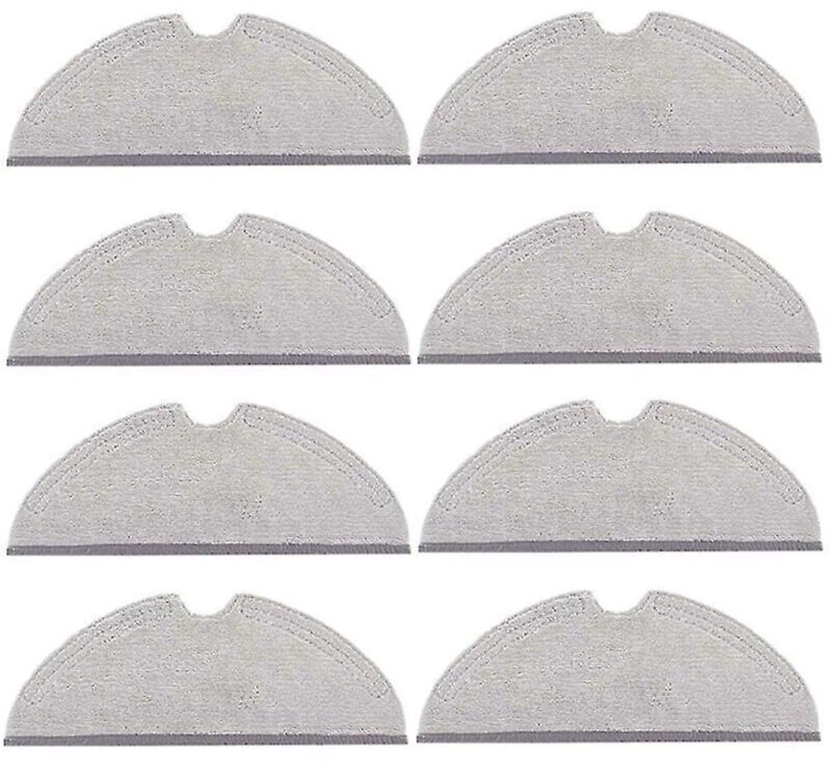 Dweil - 8 Stuks - Dweildoek - Vervangende Onderdelen Voor Dweilen - Vervangende Accessoires Geschikt voor De Xiaomi Roborock S5, S50, S51, S55, S6, S6 Maxv, S5 Max, Q7 Max / Q7 Max+ Veegmachines — afbeelding 1