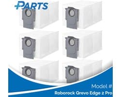 Roborock Qrevo Edge 2 Pro Stofzakken (6 Stuks, Plus.Parts® alternatief voor 8.02.0239)