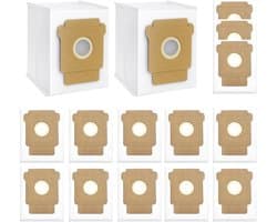 15 stuks stofzuigerzakken geschikt voor iRobot Roomba 105 Vac, 104/105 Combo, Plus 405/505 Combo, 705 Max Vac, i7+ i3+ i4+ i5+ i6+ i8+ j5+ j6+ j7+ j8+ j9+ s9+, ISJ-serie - Deze wegwerpstofzuigerzakken hebben een grote capaciteit