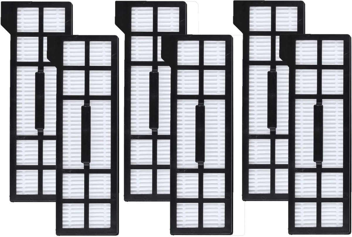 PolkaHom® Set van 6 HEPA Filters Vervanging Geschikt voor Eufy X10 Pro Omni Robotstofzuiger – Filter voor Robotstofzuiger – Accessoire — afbeelding 1
