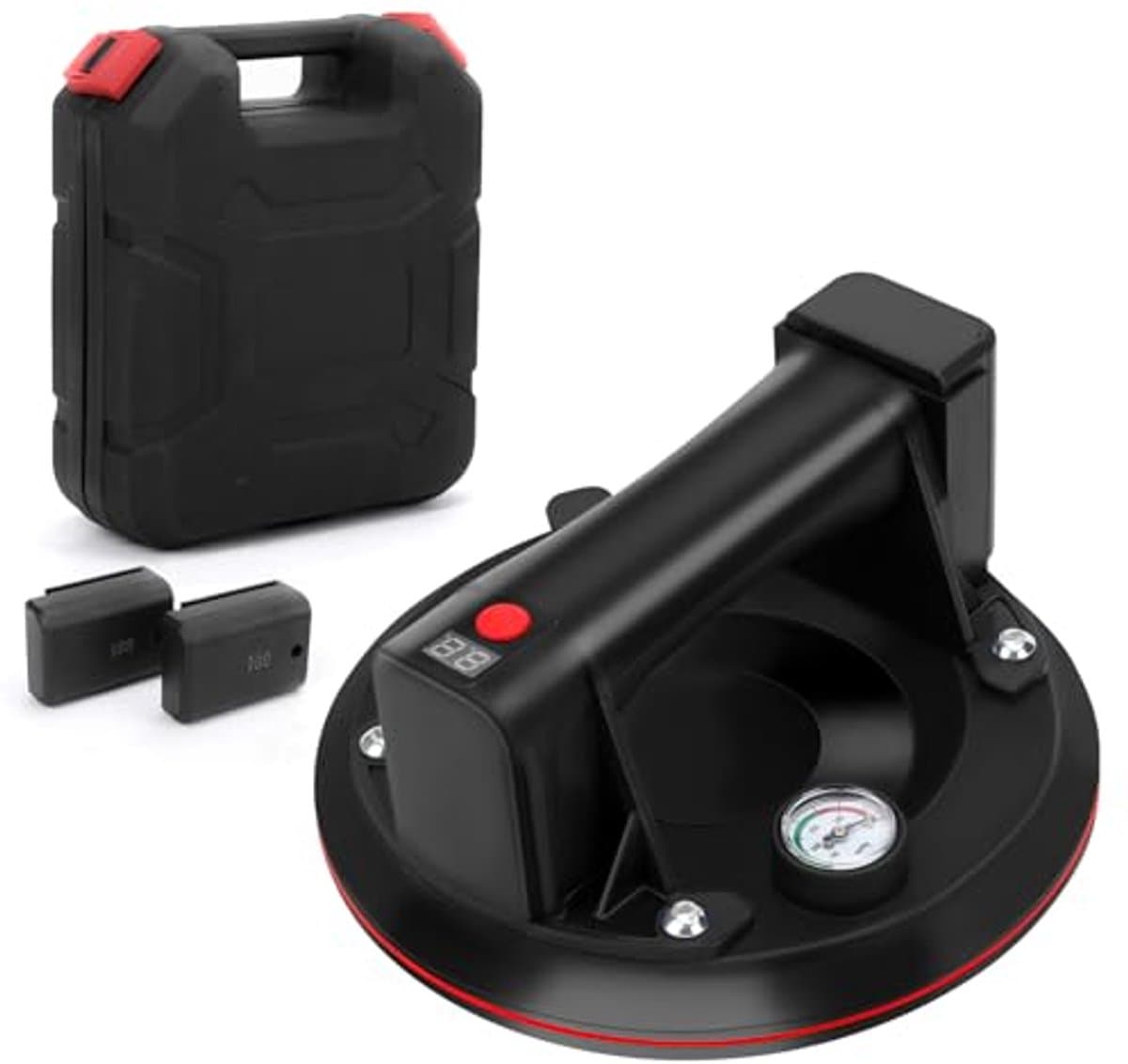 8 Inch Zuiglifter voor Glas en Tegels - Draagkracht tot 300 kg met Manometer — afbeelding 1