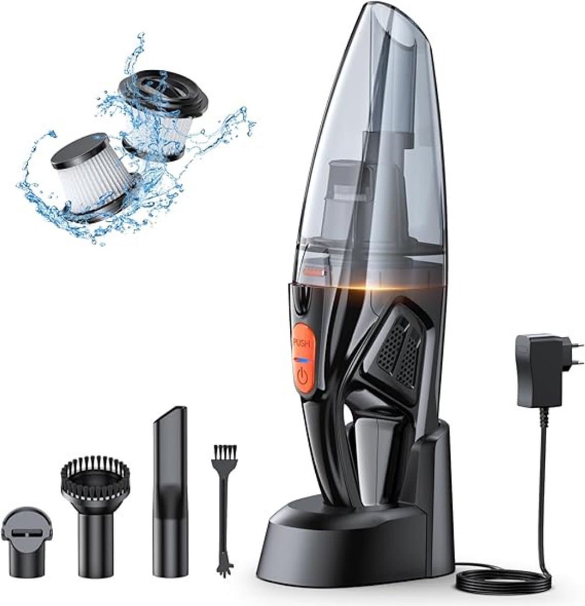 Lexium Kruimeldief snoerloos – Kruimeldief met steel – Nat&Droog – Handstofzuiger – Extreme zuigkracht – Kruimeldief snoerloos – Kruimelzuiger – Jouw ultieme schoonmaakpartner – Kruimelzuiger – Autostofzuiger – Handstofzuiger - Draadloos — afbeelding 1