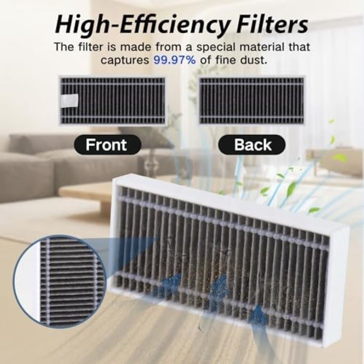 PromoHome Accessoires voor Ecovacs X11 Omnicyclone / X11 Pro Omni stofzuiger, 1 hoofdborstel, 1 rol schoonmaakdoeken, 4 zijborstels, 4 HEPA-filters, 1 reinigingsgereedschap . — afbeelding 1