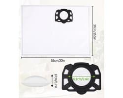 10 x STOFZUIGERZAKKEN compatibel met KARCHER WDK-SV6, WD4, WD5, WD6 Premium, KWD6, MV4, MV5, MV6 - hoogwaardige vervanging