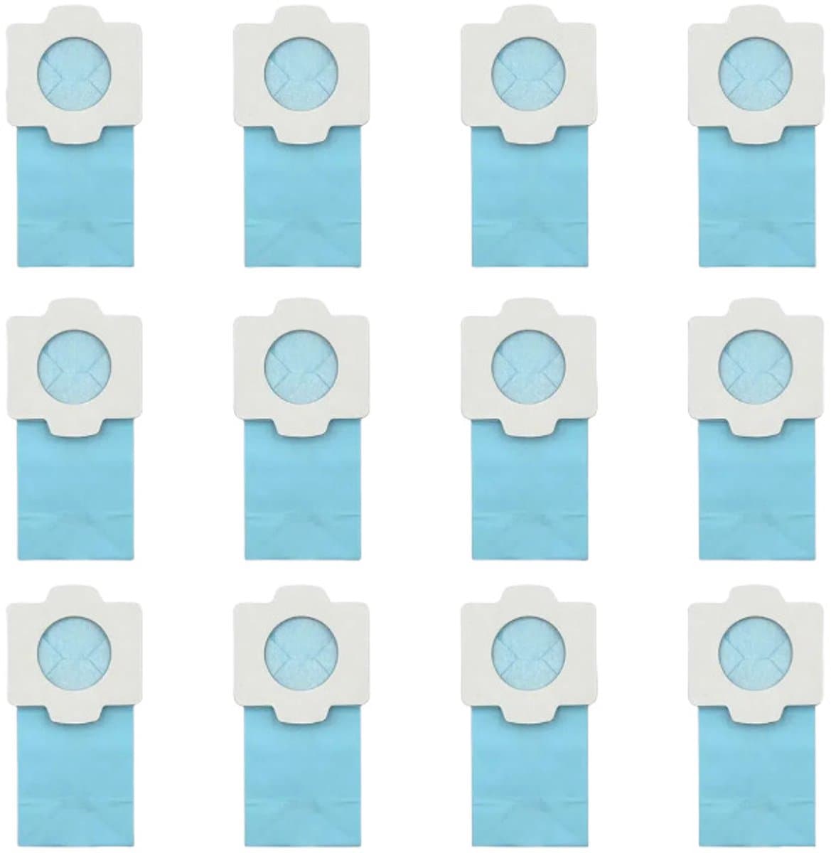 Geschikt voor Stofzuigerzak, Makita, DCL182, DCL285, CL107, CL072, CL102, BCL142, BCL182 stofzuigers, 194566-1 198744-5 198745-3 vervangende stofzuigeraccessoires (12 stuks) — afbeelding 1