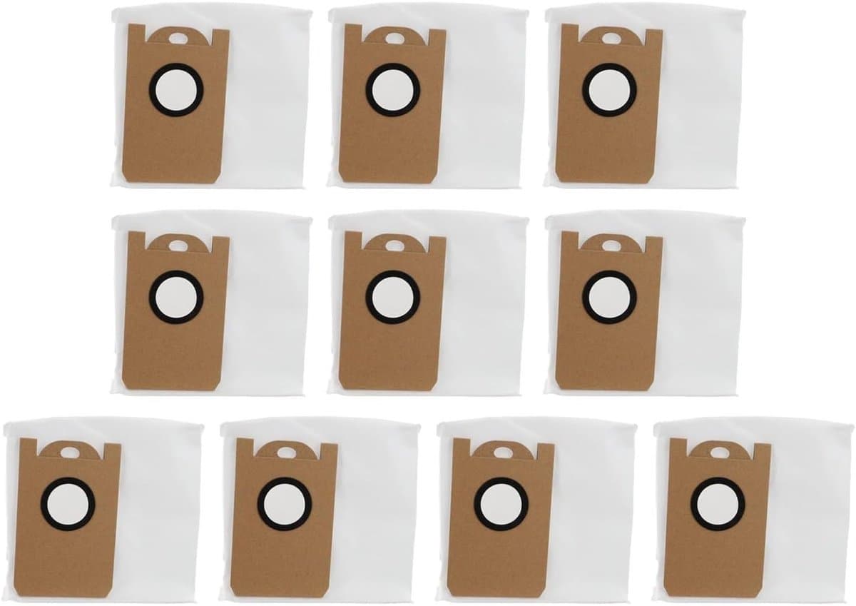 Vervangende stofzuigerzakken - 10 stuks - geschikt voor Lubluelu robotstofzuiger SL60D - S9 - SD85 - geschikt voor Proscenic M7pro - V980 veegrobot - Gebruiksvriendelijk - Grote opbergruimte - Stofzuigeraccessoires - Wit — afbeelding 1