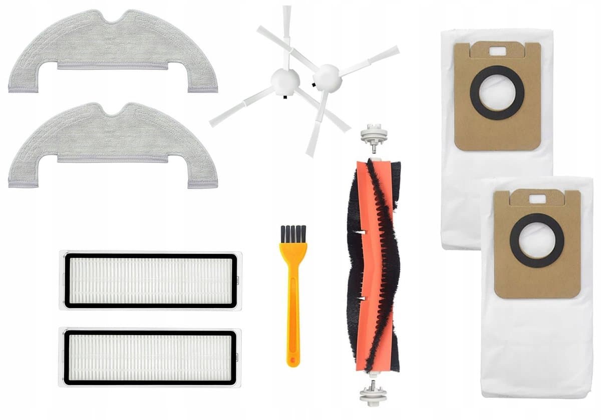 De accessoireset voor de Dreame D10 Plus robotstofzuiger: filters, borstels, dweilen, zakken — afbeelding 1
