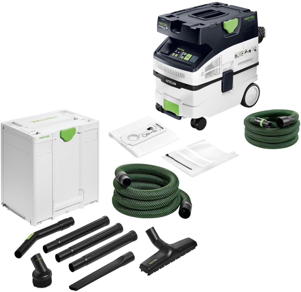 Festool CTM MIDI I AC CLEANTEC mobiele afzuigunit 1200 W 15 l stofklasse M + schoonmaakset voor vakmensen — afbeelding 1
