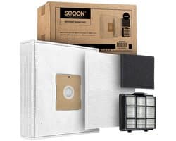 SQOON® Serviceset stofzuigerzakken + filter geschikt voor o.a. Inventum ST306 / ST307 / ST308 stofzuigers - Gelijk aan model: SZ300 / 21200900120 / 21200900010 - Perfect voor optimale stofopname en motorbescherming