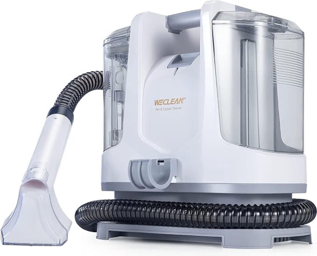 Krachtige Vlekkenreiniger – Tapijtreiniger – Vacuum Cleaner – Reinigingsmachine – Voor Gezin met Huisdieren – Compact Design - Wit — afbeelding 1