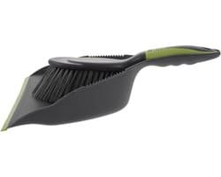 Mini Schoonmaakset - Bezem Stofblik - Bureau Reinigen - Compact en Handig - 325 cm - Grijsgroen