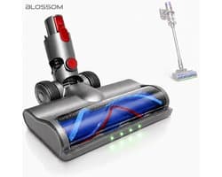 BLOSSOM Zuigmond Geschikt voor Dyson Steelstofzuiger V7/V8/V10/V11/V15/G5 - Vloerzuigmond - Stofzuigermondstuk - Stofzuigeraccessoires - Met LED Lampen - Blauw