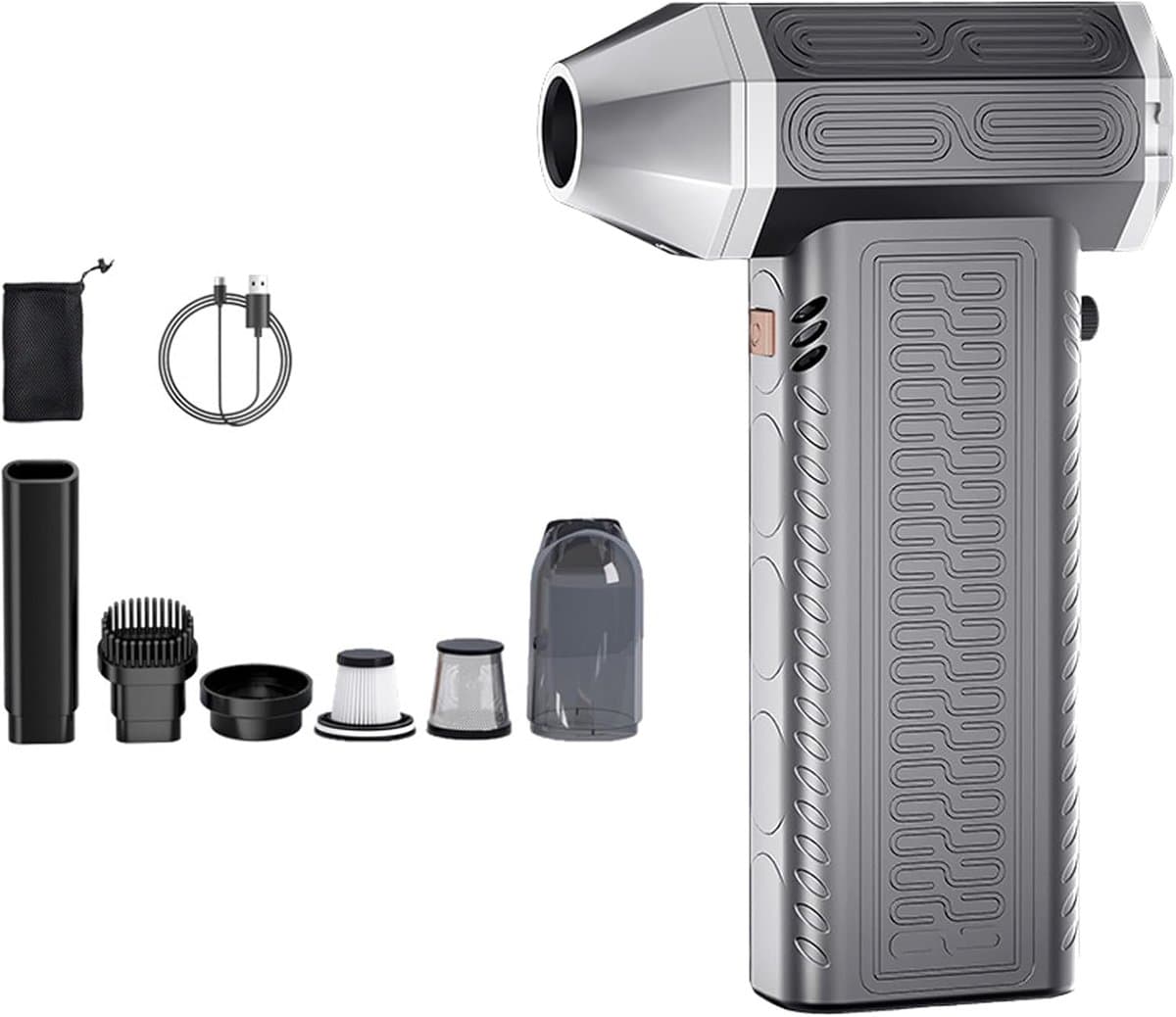 Draagbare Cleaner - Handstofzuiger - Auto en Huis - Krachtige Zuigkracht - 146x68x47mm - Zwart — afbeelding 1