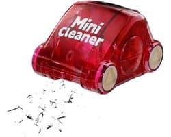 Mini Bureaureiniger - Kantoor Accessoire - Bureau Opruimen - Draagbaar Ontwerp - 8x8x6 cm - Rood