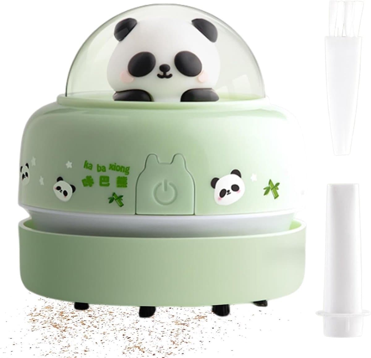 Tafelstofzuiger - Kruimelzuiger Bureau - Kruimels Verwijderen - Vrolijk Cartoon Design - 9 cm Hoog - Panda — afbeelding 1
