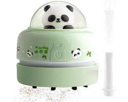 Tafelstofzuiger - Kruimelzuiger Bureau - Kruimels Verwijderen - Vrolijk Cartoon Design - 9 cm Hoog - Panda