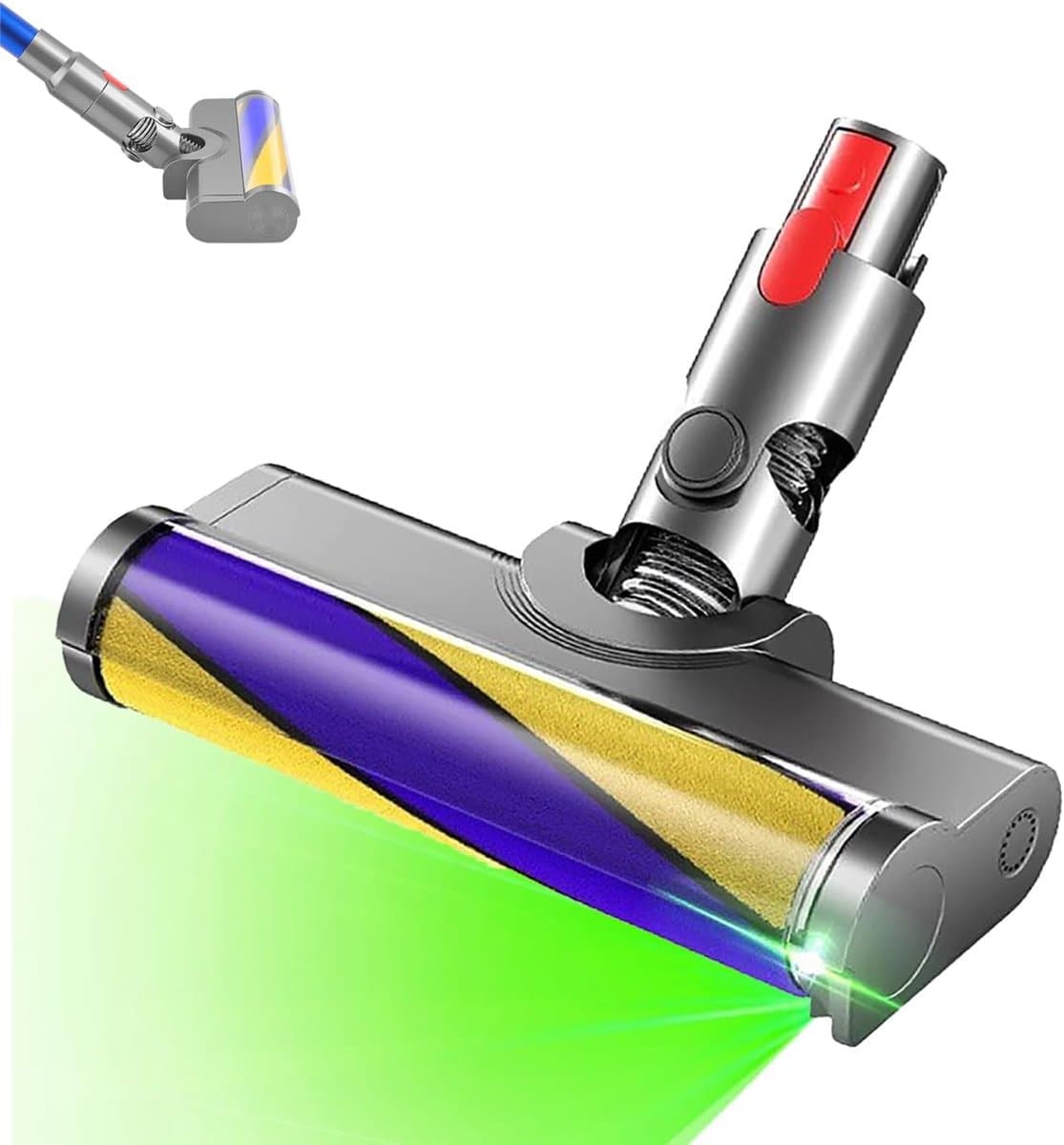 Geschikt voor Dyson V15 V11 V10 V8 V7 Stofzuiger Stofdetector, Vervangend Accessoire voor Zachte Rolborstel voor Hardhouten Vloeren met Optisch Groen Licht - Verbeterd Vermogen, Snelheid en Levensduur — afbeelding 1