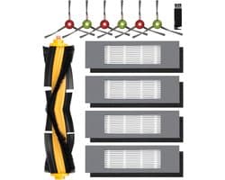 TOVBMUP Robotstofzuiger-accessoireset - 12-delige set - Geschikt voor Ecovacs Deebot N8/ N8+/ N8 Pro/ N8 Pro+/ N7, T8/ T8+/ T8 AIVI/ T8 AIVI+/ T8 MAX, T9/ T9+ en Ozmo 950/920 - 1 hoofdborstel, 4 filters, 6 zijborstels