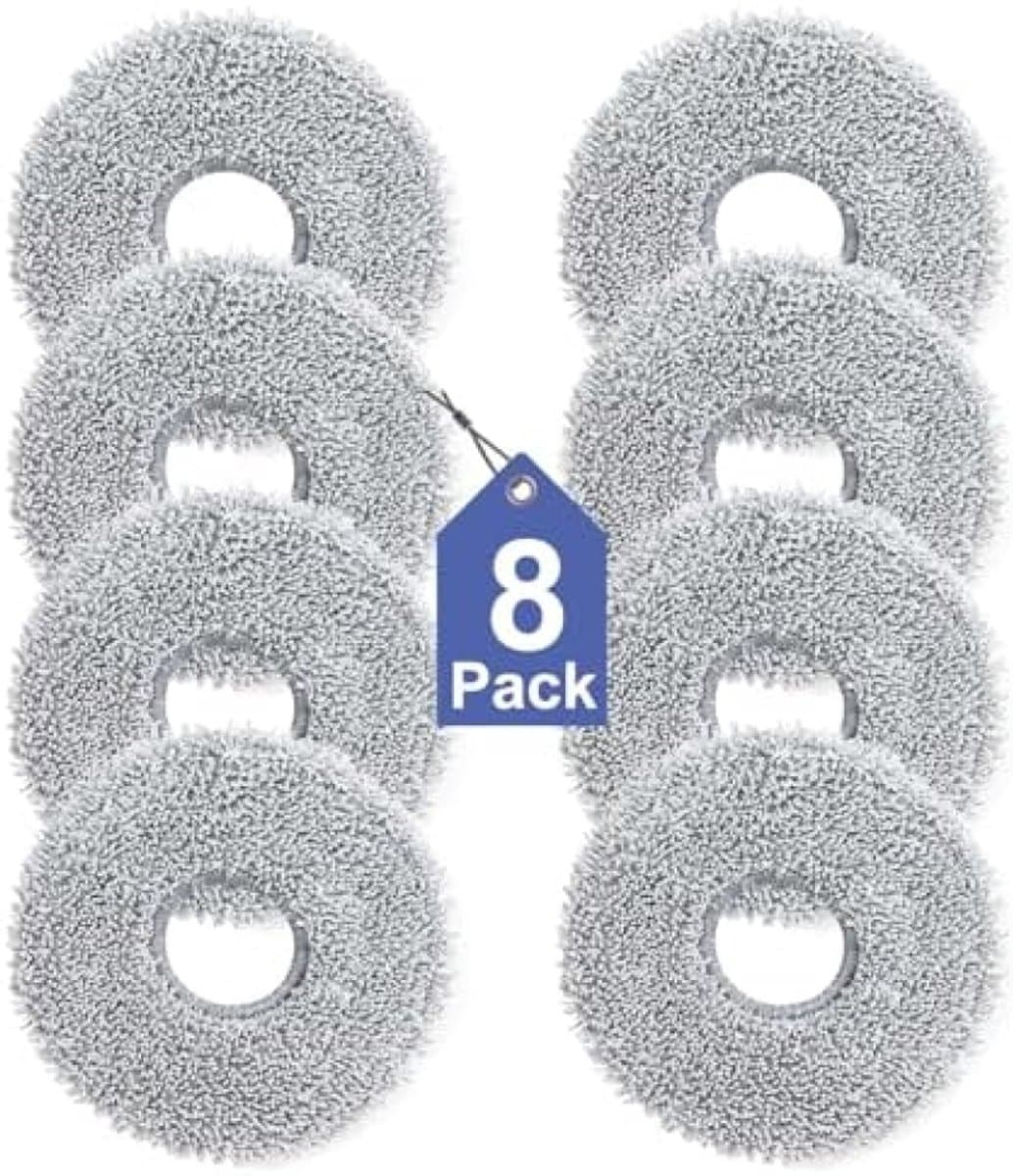 PromoHome 8 Stuks Dweilpads Wasbare en Herbruikbaar Geschikt voor Dreame L10s/L10/L20/X40/L40/X50/L50 Pro Ultra, voor Xiaomi X20 Pro/Max, voor Ecovacs Deebot T30/T50 Pro OMNI — afbeelding 1