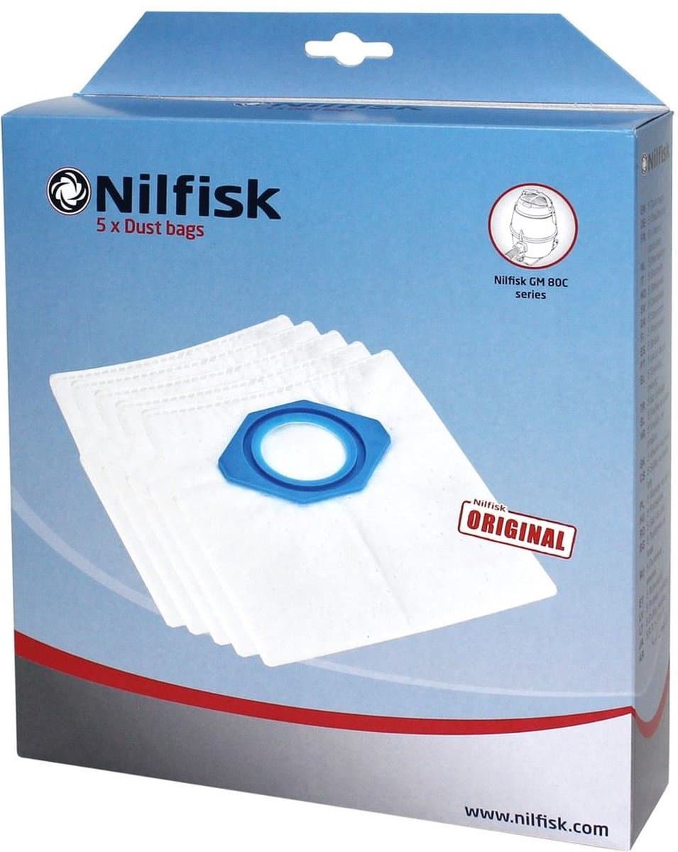 Nilfisk stofzuigerzakken GM80/GM90 5 Stuks — afbeelding 1