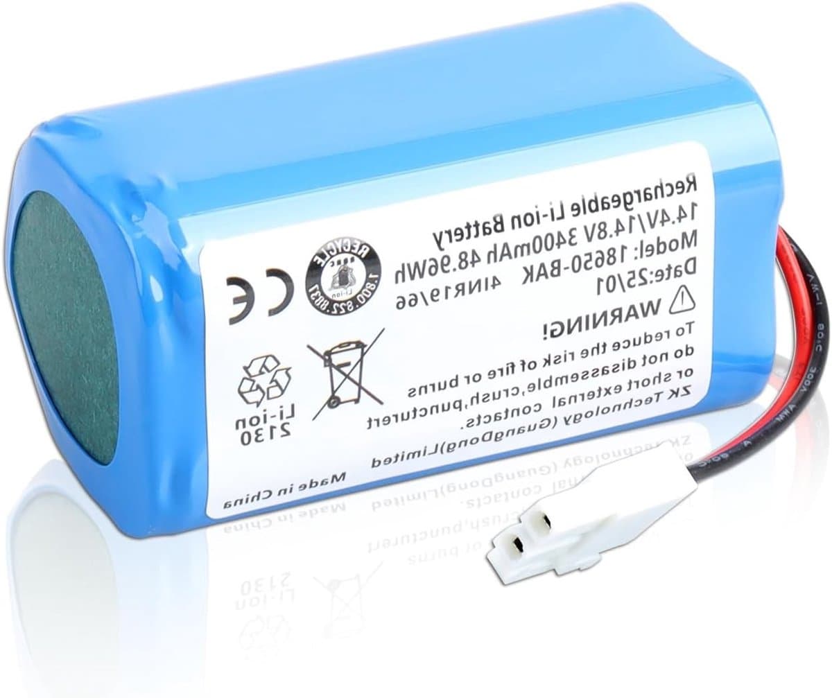 14.8V 3400mAh Li-ion Accu voor Robotstofzuiger - Vervangingsbatterij voor A4, A6, A9, V7 en meer, Lange levensduur en hoge capaciteit — afbeelding 1