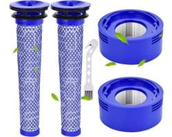Accessoires voor de draadloze handstofzuigers Geschikt voor Dyson V7 en V8: Filters (2 voorfilters + 2 nafilters + 1 reinigingsborstel)