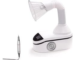 Stofafzuiger met LED - Nagelstofzuiger Laboratorium - Schoon Werken - 360° Draaibare Slang - 230 Watt - Wit