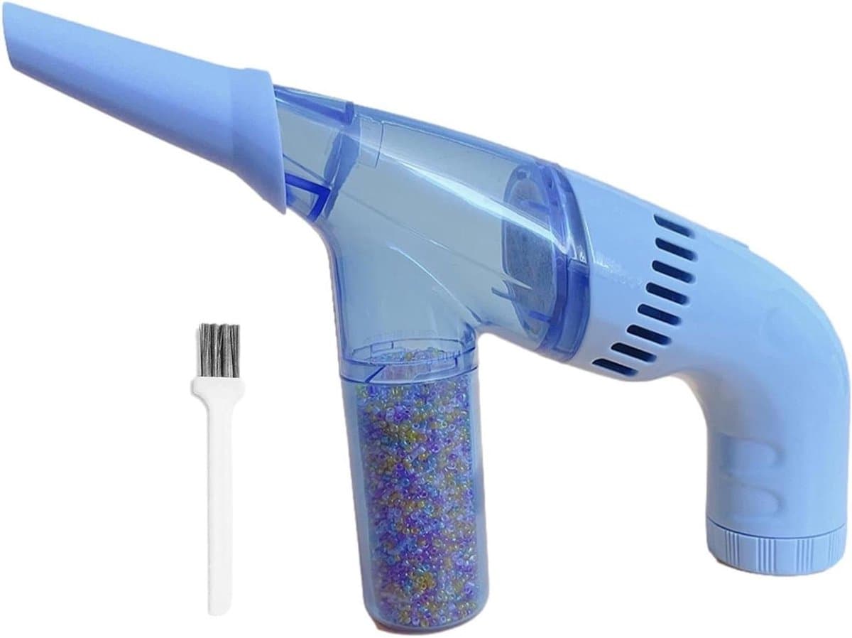 Kralen Stofzuiger Tool - Ambacht Reiniger - Sieraden Maken - Ergonomische Handgreep - 18.8 x 15 x 6.7 cm - Blauw — afbeelding 1