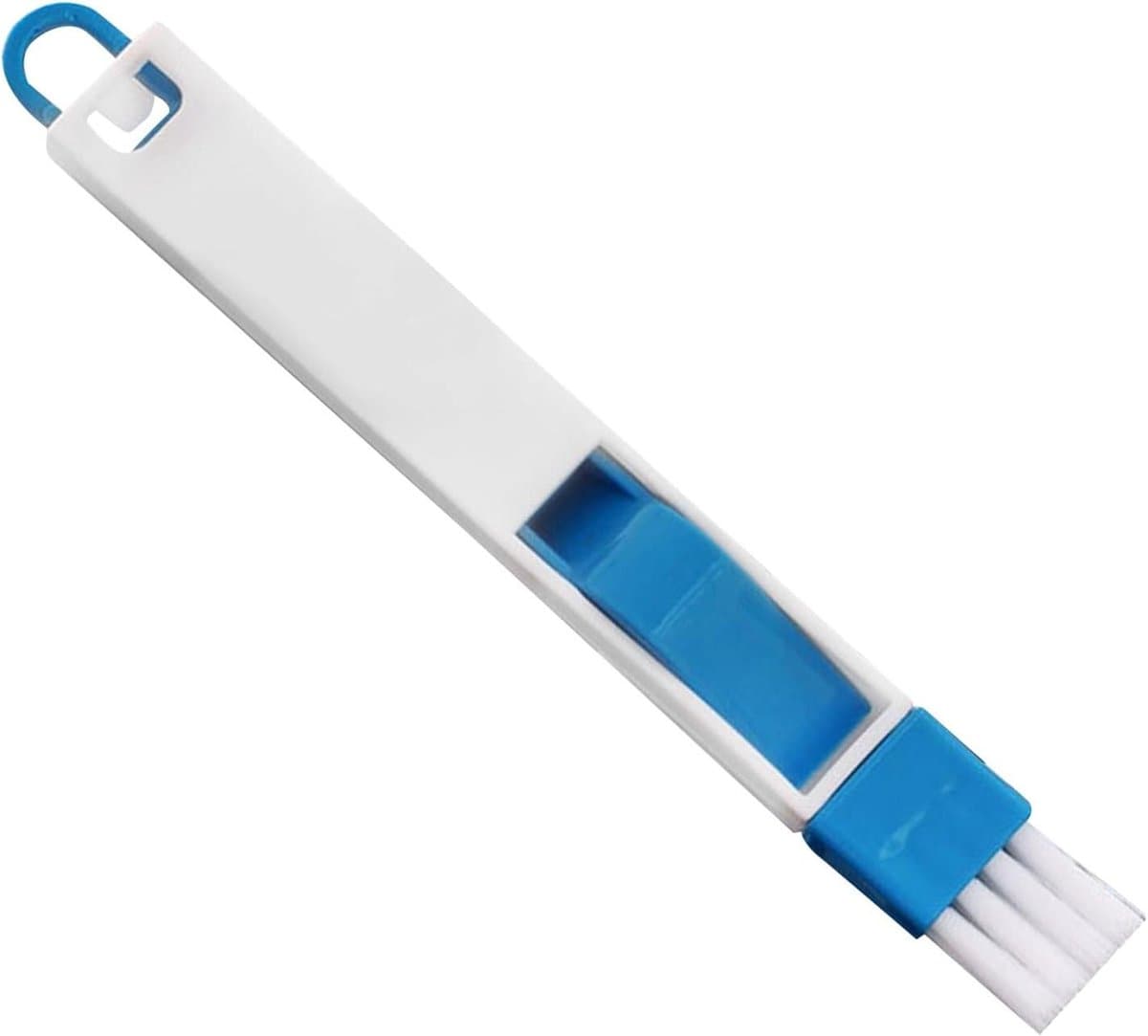 Groefreiniger - Spleetreiniger Borstel - Kieren Schoonmaken - Afneembaar Stofbakje - 1 stuks - Blauw — afbeelding 1
