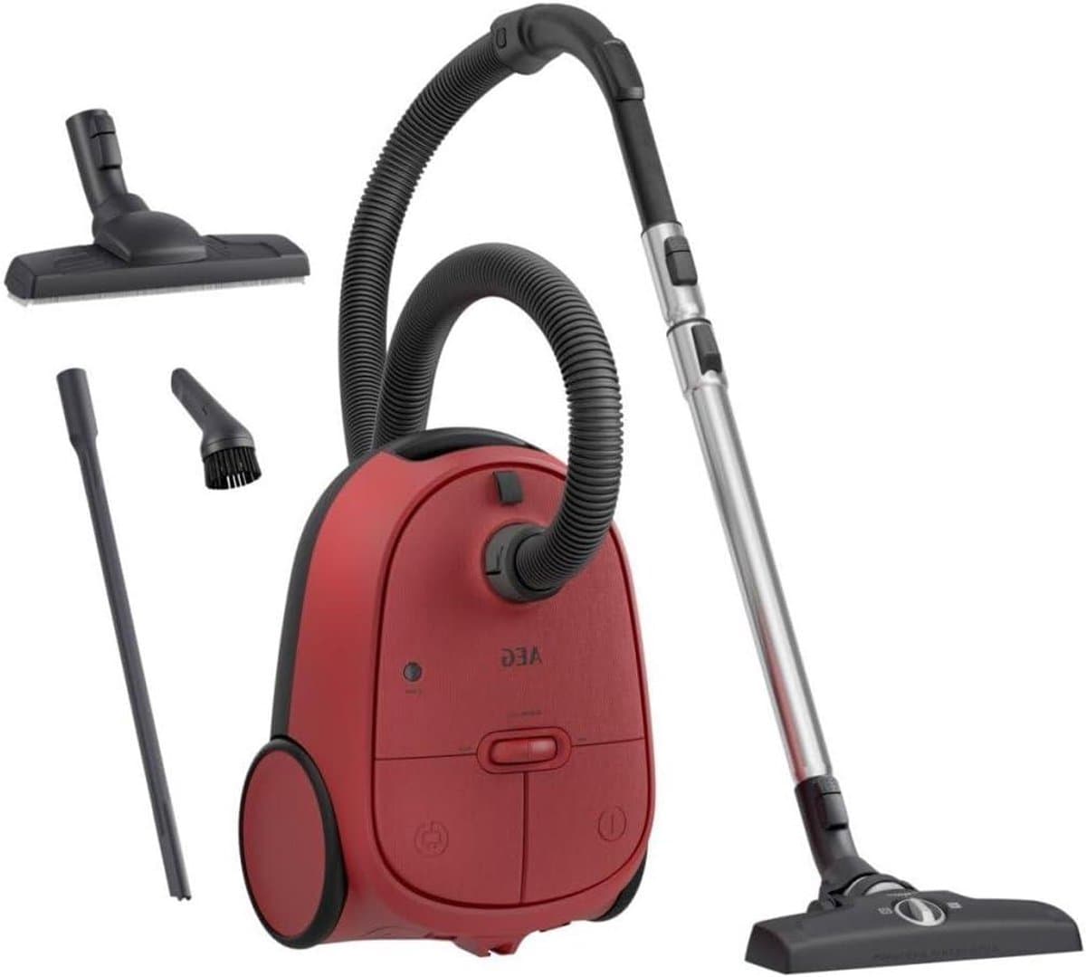 Steelstofzuiger - Stofzuiger met zak - Huishouden Schoonmaken - 3 Vermogensniveaus - 650W - Rood Zwart — afbeelding 1