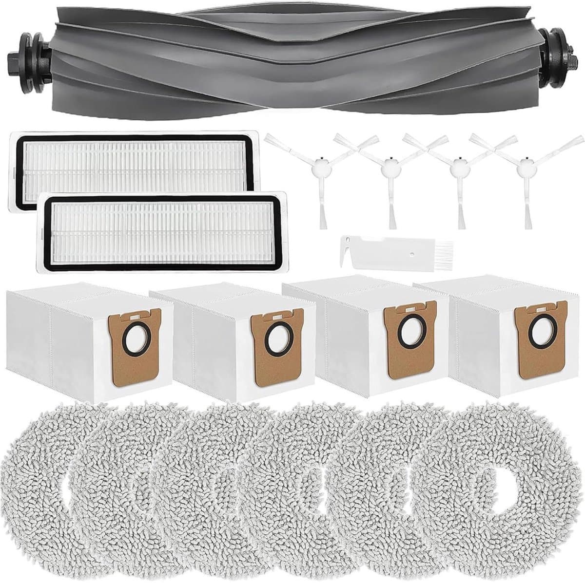 ZENC® Accessoireset Geschikt voor Xiaomi X20+, X10+ & Dreame L10s Pro Gen 2, L10s Ultra, L10 Ultra, L10 Prime - Robotstofzuiger - Onderhoudsset - HEPA-filters - Borstels - Stofzakken - Dweilpads — afbeelding 1