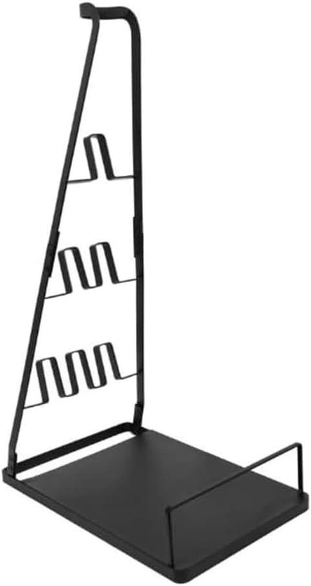 Stofzuiger Houder - Vloerstandaard Accessoires - Opbergen Reinigingsspullen - Geen Installatie Nodig - Universele Pasvorm - Zwart — afbeelding 1