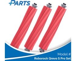 Roborock Qrevo S Pro Set Borstels (3 Stuks, Plus.Parts® alternatief voor 8.02.0079)