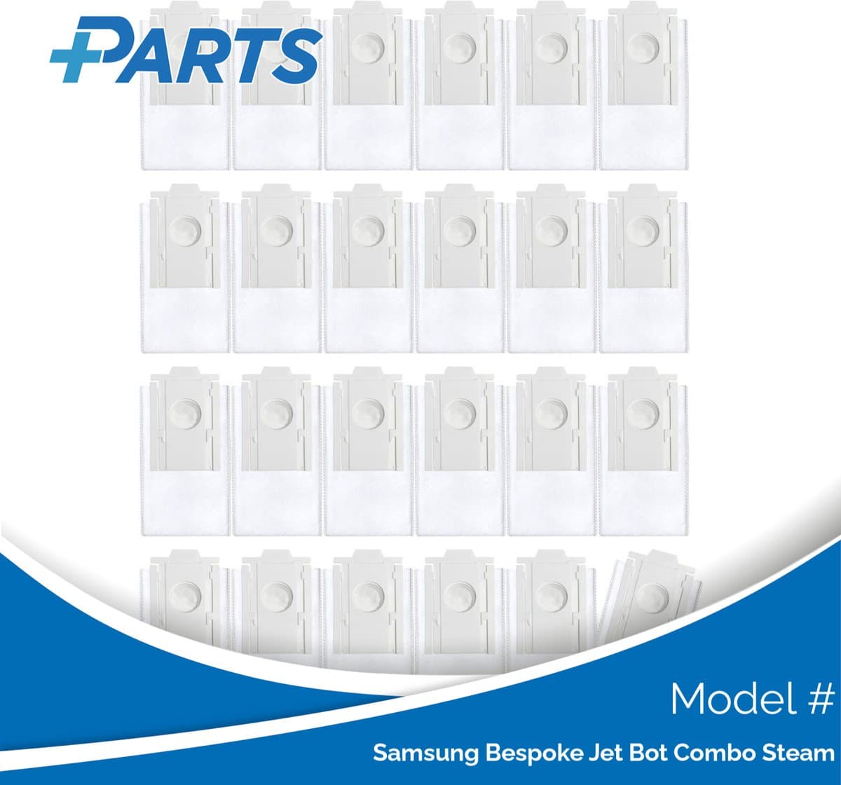 Samsung Bespoke Jet Bot Combo Steam Stofzakken (24 Stuks, Plus.Parts® alternatief voor VCA-RDB95) — afbeelding 1