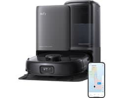 eufy Robotstofzuiger Omni E25 - HydroJet dweilsysteem - 20.000Pa zuigkracht - DuoSpiral borstels die ontklitten - CornerRover arm voor het schoonmaken van hoeken - Alles-in-1 station - Voor gezinnen met huisdieren en kinderen